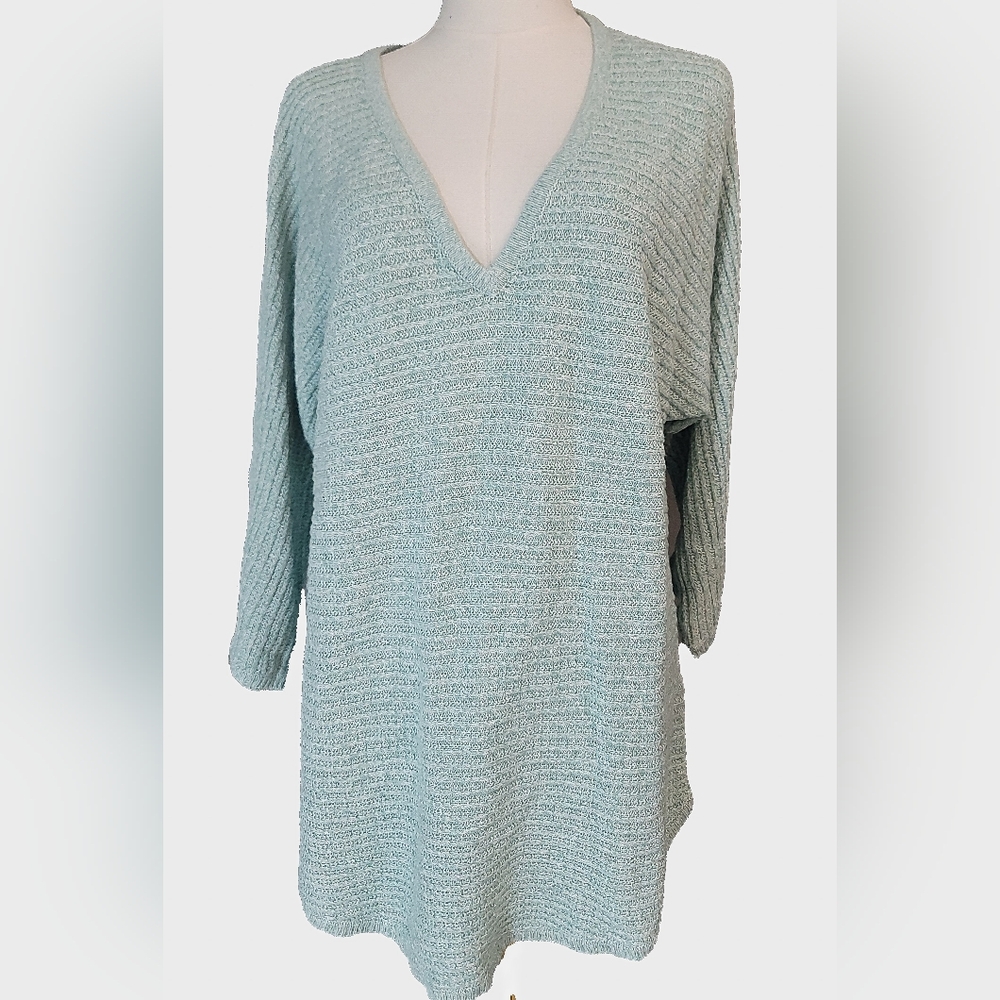 SOHO JEANS NEW YORK & COMPANY NYC‎ Sweater XL 3/4 Sleeves V Neck